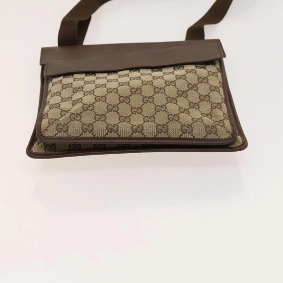 GUCCI GG Canvas Shoulder Bag Brown Silver 019 0489 Auth ki5690 - Picture 7 of 16